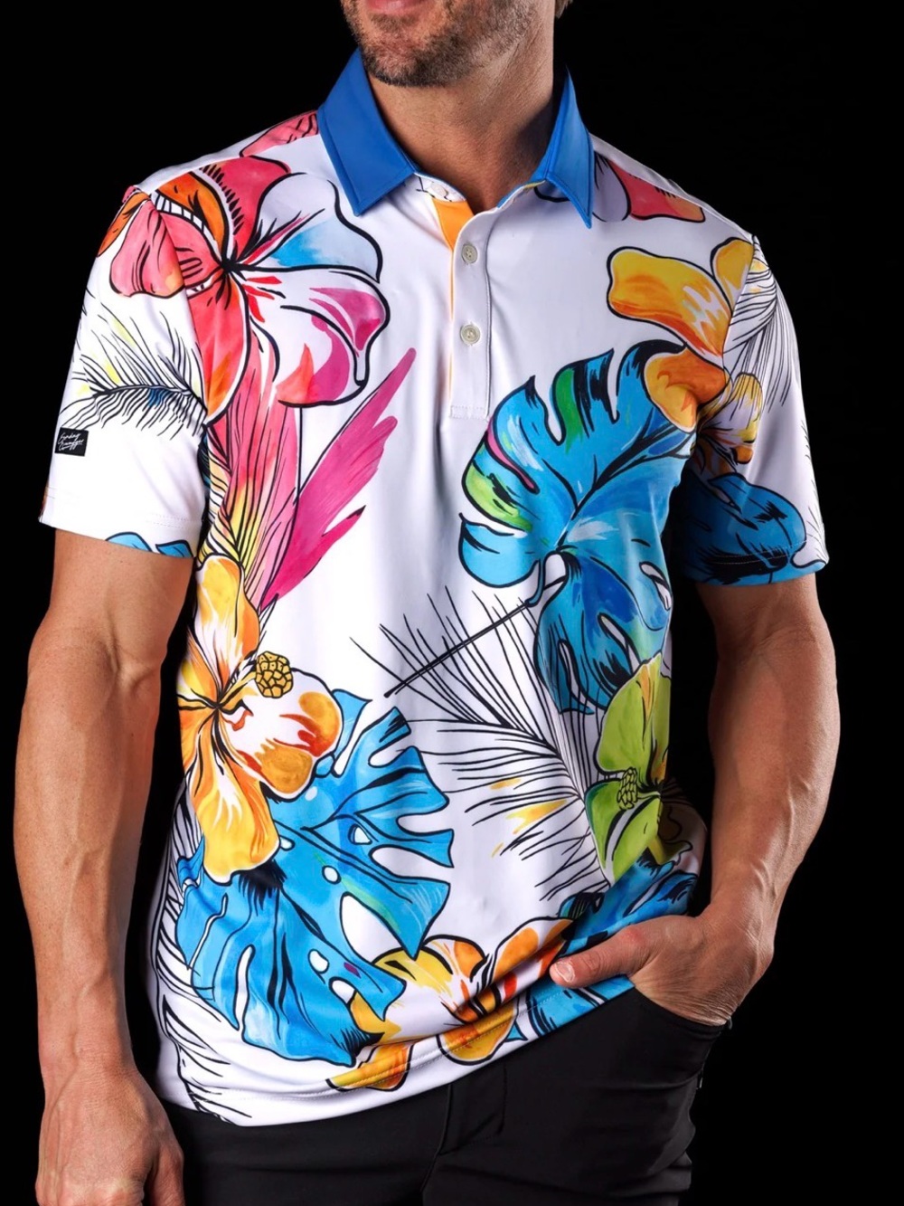 Sunday Swagger Beach Bum Signature Polo AOP